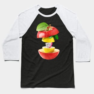 Apple Lemon Dragon Fruit Gifts Vegetarian Baseball T-Shirt